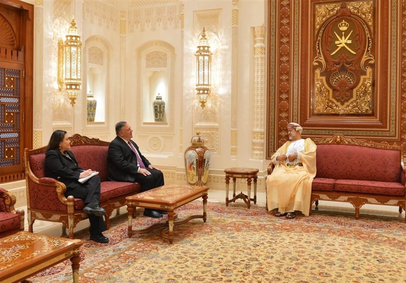 دیدار پامپئو با سلطان عمان (+عکس)
