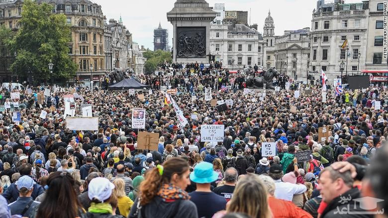 پلیس آلمان تظاهرات هزاران نفره مخالفان ماسک را متفرق کرد